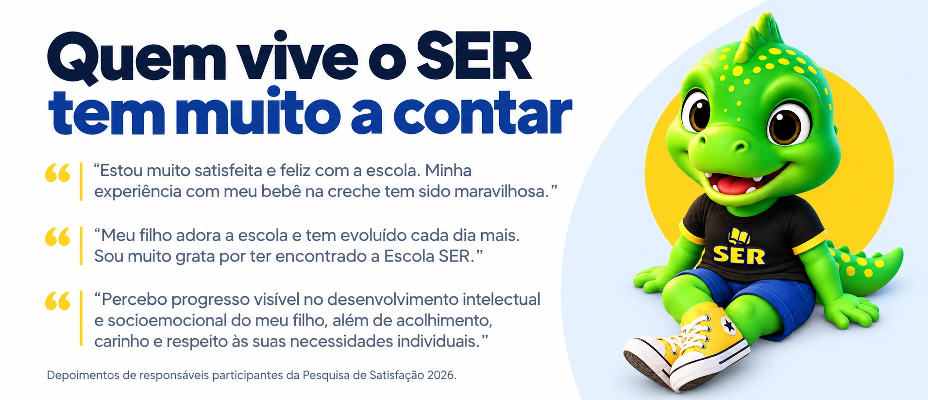 Quem vive o SER tem muito a contar — depoimentos de famílias